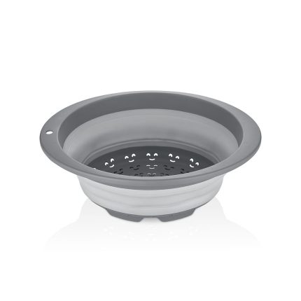 آبکش بیضی تاشو بزرگ کیولوکس مدل نیکی  6.5 لیتری رنگ طوسی کد L008962