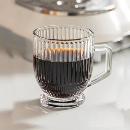 استکان شیاردار پایه کوتاه دلی گلس 160 میلی 6 عدد کد TZ5010B