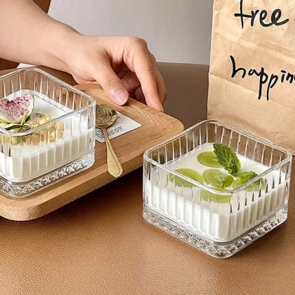 پیاله مربع طرح الیسا دلی گلس 270 میلی 6 عدد کد W7117